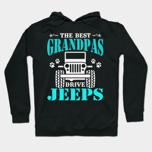 the best Grandpas drive jeeps cute dog paws father's day gift Hoodie